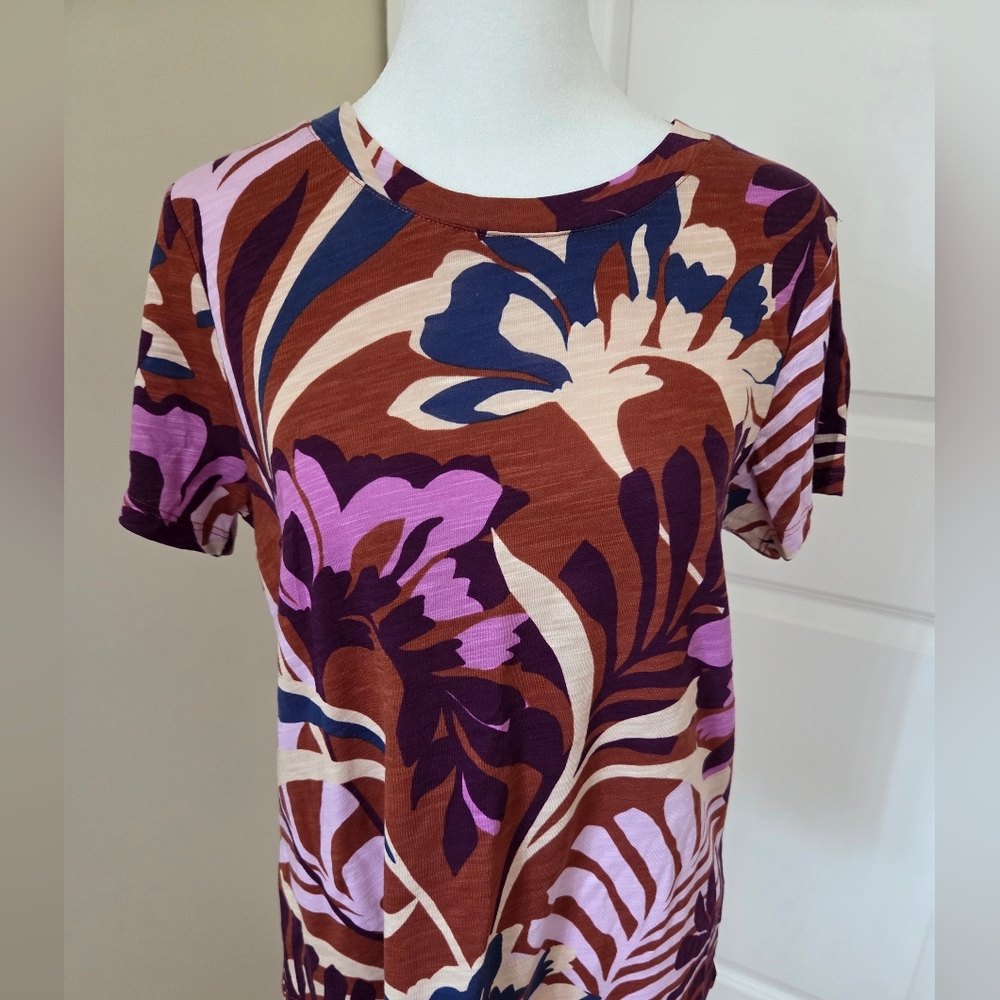 Sanctuary Multicolor Floral Short Sleeve Tee NWT